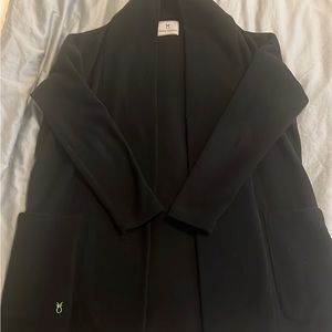Dudley Stephens black fleece cardigan, sz XS